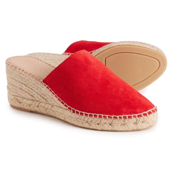 NEW JUTELIA Made in Spain Open-Back Wedge Espadrilles -For WomenOrange 563sn
